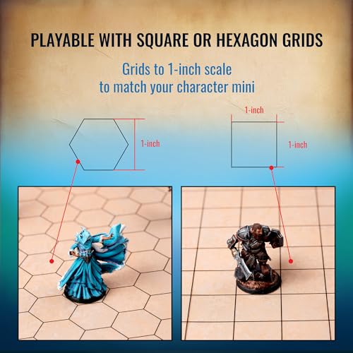 da Vinci's Room 2-in-1 DND Battle Map and 3 Foot Rubber Game Mat | 36x24 inches with Dry Erase Square or Hex Grid to Combine with Printable Maps for DnD, TTRPGS, Board Games