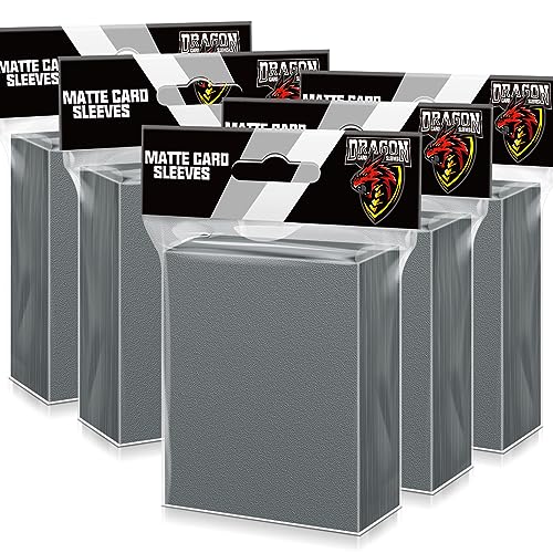 500ct MTG Card Sleeves, Matte Deck Protectors for TCG (Grey) | Matte Card Sleeves for MTG, TCG, deck building, smooth shuffling and standard trading card protection. - color: Grey, size: 500PCS