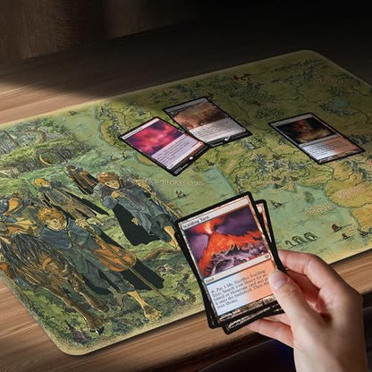 MTG Playmat Non-Slip Rubber Backing Printing Commander Board Game Desk Mat Duel Mat TCG PTCG Playmat 24x14 inches and Free Storage Bags（Map4） - color: Map-4, size: 24"X14"