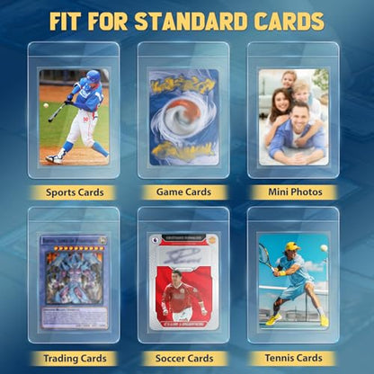 SAMYUCHO 500ct Semi-Rigid Card Holder and 500ct Penny Sleeves with 1/2" Lip | Double Protection, Trading Card Protector for PSA SGC BGS CSG Graded Card Submissions, For Grading Collection Storage Present - size: 500pcs+500pcs