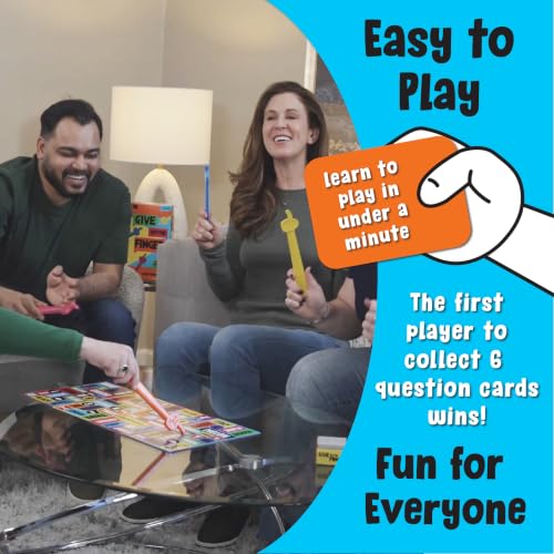 Give 'em the Finger Action Trivia Game, Fast Family Party Game, Ages 8+
