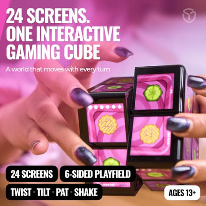 Rubik's WOWCUBE - Handheld Game Console, 100+ Games and Apps for Teens and Adults (Ages 13+) - STEM Certified Entertainment System - 24 Screens Interactive Gaming Cube