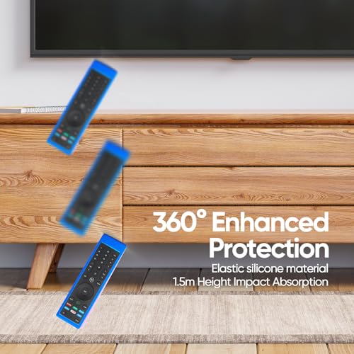 Case for Vizio TV Remote, Cover Compatible with Vizio Smart TV Remote Control XRT136 / XRT140 Silicon Universal Sleeve Skin Blue - color: Non-Glow Blue