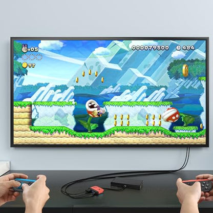 Switch Dock for Nintendo Switch 2,Portable TV Docking Station Replacement with 4K/60HZ HDMI TV USB 3.0 Port and USB C Charging,Compatible with Nintendo Switch 1/2/OLED Steam Deck - color: Red