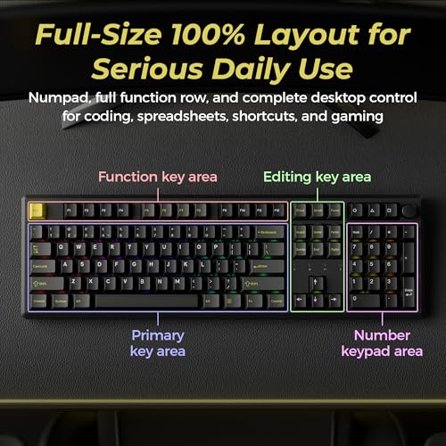 Keychron J5 HE Wireless Hall Effect Gaming Keyboard, 107-Key Full Siz | Magnetic Switch, Rapid Trigger, RGB Backlight, Knob, QMK Launcher, 2.4GHz/Bluetooth 5.2/USB-C, for Mac Windows Linux