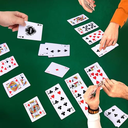GSE 6-Deck Nertz Card Game, Standard Playing Cards Bulk, 6 Unique Colors | Multiplayer Solitaire Cards Compatible with Poker, Blackjack, Rummy, Go Fish, Bridge, For Family Game Night, 3.5 x 2.5 Inches - style: 6-Deck