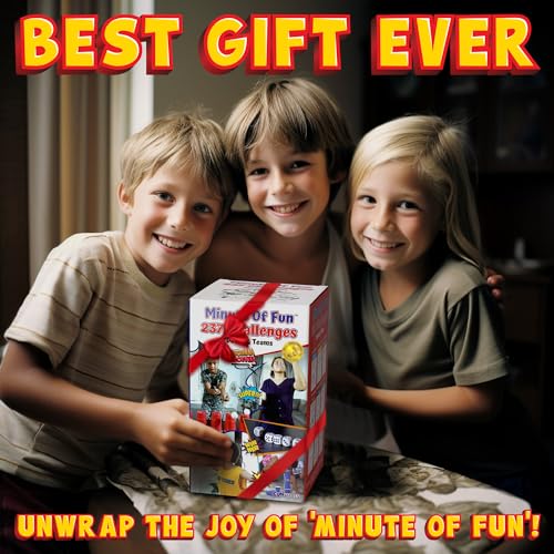 Funwares Original 237 Minute of Fun Games - Minute to Win It Family Party & Travel for Kids & Adults, 2-12 Players! Ready to Play Right Out of The Box!