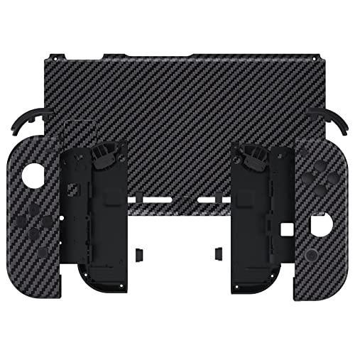 eXtremeRate DIY Replacement Shell Buttons for Nintendo Switch, Custom Back Plate for Switch Console, Custom Housing Case with Full Set Buttons for Joycon Handheld Controller - Graphite Carbon Fiber - color: Graphite Carbon Fiber