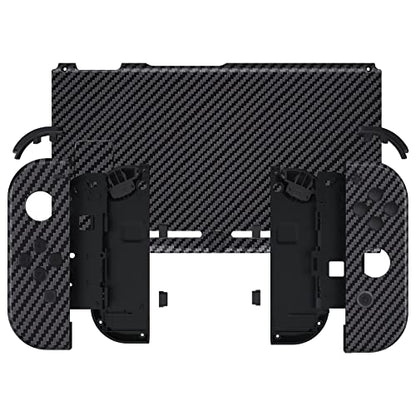 eXtremeRate DIY Replacement Shell Buttons for Nintendo Switch, Custom Back Plate for Switch Console, Custom Housing Case with Full Set Buttons for Joycon Handheld Controller - Graphite Carbon Fiber - color: Graphite Carbon Fiber