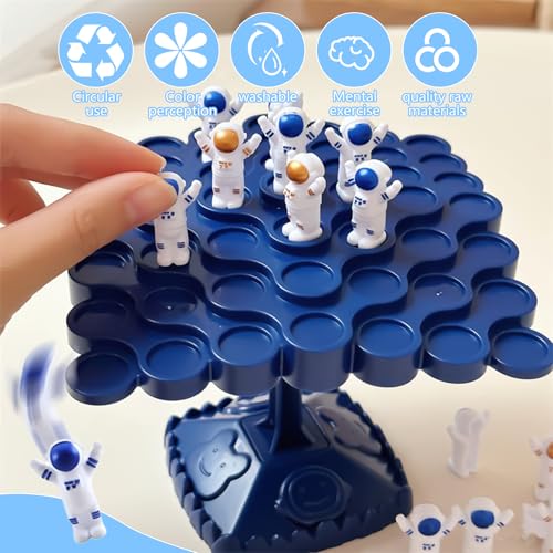 kykake 2 Player Board Games，Balance Game Tree Tabletop Puzzle Game Montessori Toy，Balance Board Game for Birthday Christmas Bulk Astronauts Board Game Board Games for Kids 4,6,8,12（Astronaut） - style: astronaut