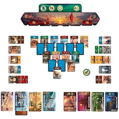 Asmodee 7 Wonders Duel Board Game BASE GAME - Intense Two-Player Battles in the Ancient World, Strategy Game for Kids and Adults, Ages 10+, 2 Players, 30 Minute Playtime