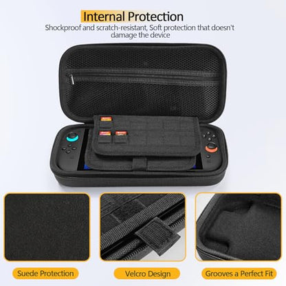 AWINNER Compatible for Switch 2 Carrying Case Hard Travel Case with 24 Game Cartridges and Pocket Accessories (24 Game Cartridges) - style: 24 Game Cartridges