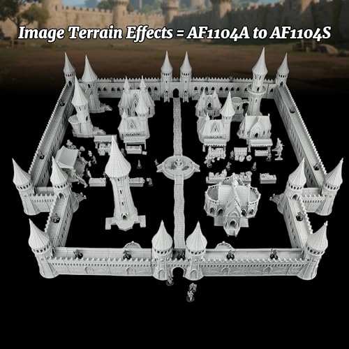 Gothic Watchtower DND Terrain - 25mm Scale Unpainted TTRPG Buildings,Stone Spire Scenery for Dungeons and Dragons, Warhammer, Trench Crusade & Wargame - City Building 6 (AF1104 L) - color: Af1104 L City Building 6