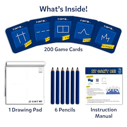 Skillmatics Card & Board Game – It Can't Be, Hilarious Drawing Game | Fast-paced Fun for Families, Parties, Game Nights, Race to Doodle, Gift for Kids, Teens, Adults Ages 7, 8, 9, 10 & Up - style: It Can't Be!