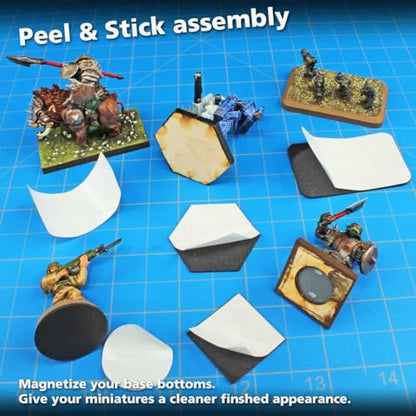 LITKO Ready Base Kit | Compatible with The Old World | 60x100mm Chariot | Twenty 3mm plywood bases + magnets | Magnetize minis for storage & steel trays | Infantry - style: 60x100mm Rectangular