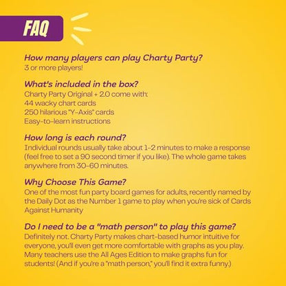 Charty Party – Funny Adult Party Game with Absurd Charts for Ages 17+ | Perfect for Clever Friends and Game Nights, Try to Guess What’s the Chart About, 3+ Players, 30-90 mins