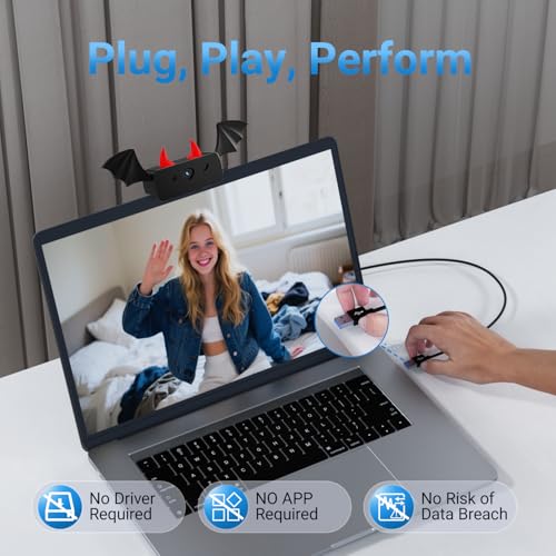 Diccik 1080P Webcam with Microphone, Full HD Web Camera for Desktop Computer and Laptop USB Computer Camera for PC Pro Streaming Webcam for Zoom/Skype/Teams, Plug and Play PC for Windows &Mac