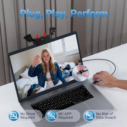 Diccik 1080P Webcam with Microphone, Full HD Web Camera for Desktop Computer and Laptop USB Computer Camera for PC Pro Streaming Webcam for Zoom/Skype/Teams, Plug and Play PC for Windows &Mac