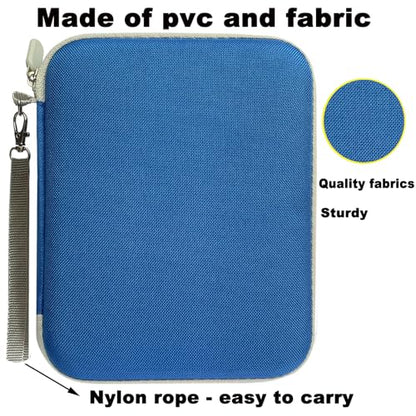 Card Case Compatible for Yoto Card Case Holder 80 Pockets Card Folder Card Binder with Zipper fit 2.3 * 3.4 inch Mini Audiobook Cards (Blue) - color: Blue