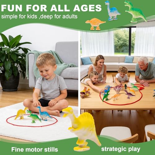 Dinosaur Magnet Game — 20 Realistic Dino Figures, Magnetic Strategy Game for Kids Ages 3+, Portable Travel Toy for Family Game Night, Birthday