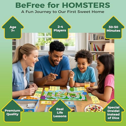 BeFree for HOMSTERS: Family Strategy Board Game – Financial Literacy, Career & Investing | Ideal for Kids Ages 8–12 (Adult Guidance Suggested) | Learn Smart Decisions & Buying Your First Home