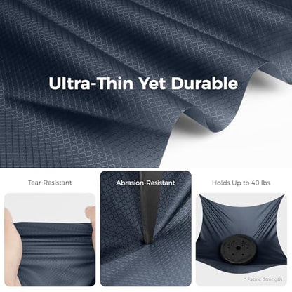 pack all Lightweight Travel Duffel Bag, 45L Foldable Weekender Bag | Ultralight, Packable, Water-Resistant, Tear-Resistant Nylon, YKK Zipper, Luggage Sleeve, For Travel, Camping, Gym, Navy - color: Navy, size: 45L