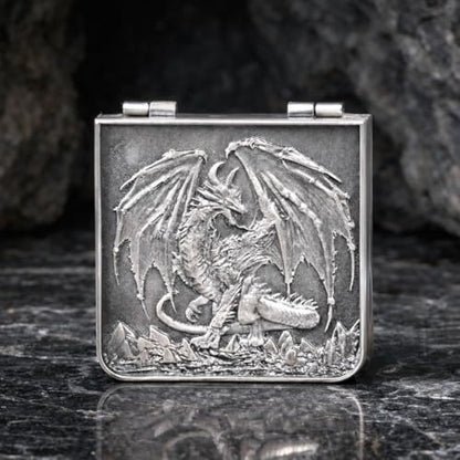 7-in-1 Metal Spinner DND Dice Set subitable for Dungeons & Dragons – Pocket Flip Rotating Dice with D4 D6 D8 D10 D12 D20 D% – Gaming Accessory with Magnetic Iron Box（Sliver） - color: Silver