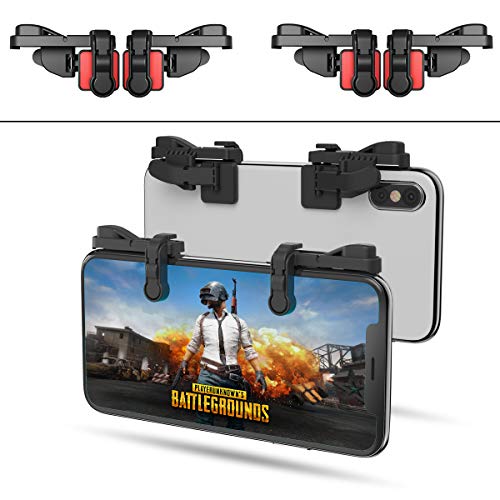 【2 Pair】 Z108 Mobile Gaming Controller Compatible with PUBG Mobile/Fortnitee Mobile/Call of Duty Mobile, Sensitive Shoot and Aim Trigger L1R1 Compatible with Android & iPhone - color: 2 Pair