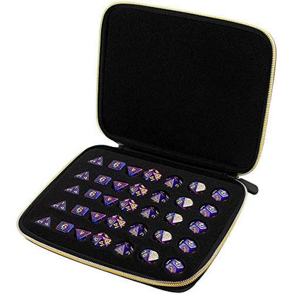 Dice Storage Case, Dice Case Box Tray for DND Dice Set, for D&D Dungeons and Dragons 7-Die Polyhedral Dice, for RPG for MTG Role Playing Table Games, Display for D and D Accessories - Box Only | Hard shell dice case holds 5 polyhedral sets with plush foam