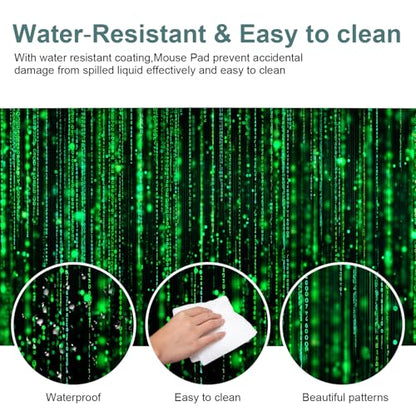 Matrix Code Extended Gaming Mouse Pad 31.5"x11.8" Mousepad, Large Desk Pad Desk Mat for Gaming & Office, Non-Slip Rubber Base - color: 41, size: 31.5" x 11.8"