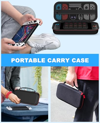 AIfasterfly Switch Carrying Case for Nintendo Switch 2 (2025)/Switch/OLED, Travel Carrying Case Hard Shell Protective for Nintendo Switch 2 Accessories,10 Game Card Slots, for Travel and Storage - size: Case Only