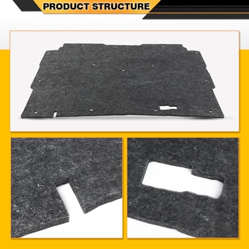 CNNELL Hood Insulation Pad 1/2" w/ Clips Compatible with Chevy S10 1982-1993, Compatible with Chevy S10 Blazer 1983-1993 - style: 1982-1993 Chevy S10