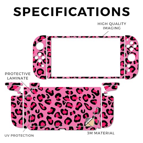 Gaming Skin Compatible with Nintendo Switch 2 Console Only - Pink Leopard - Premium 3M Vinyl Protective Wrap Decal Cover - Easy to Apply | Crafted in The USA by MightySkins - color: Pink Leopard, size: Switch 2 Console Skin Only, style: Matte Finish