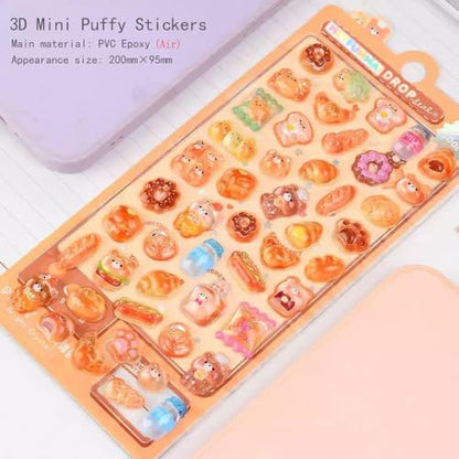 3D Cute Mini Puffy Stickers,10 Sheets 500+Kawaii Air Decorative Stickers HEYFUMMAI for Phone Case Or DIY Planners Notebooks Scrapbooks Handbooks Decoration ﻿ - style: 10PCS Stickers