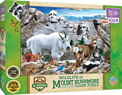 MasterPieces 100 Piece Jigsaw Puzzle for Kids - Mount Rushmore - 14"x19" - style: Mount Rushmore