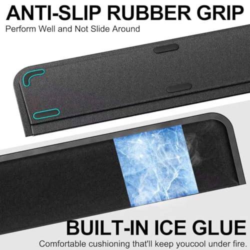 Computer Keyboard Wrist Rest Pad, Ergonomic Soft Memory Foam Wrist Support w/Anti-Slip Rubber Base, Black (Ice silk cloth, 15.35 in*3.54 in*1.1 in) - size: 15.35 in*3.54 in*1.1 in, style: Ice silk cloth