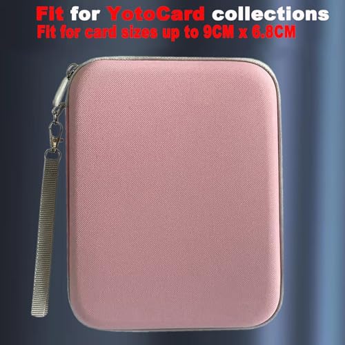Card Case Compatible for Yoto Card Case Holder 80 Pockets Card Folder Card Binder with Zipper fit 2.3 * 3.4 inch Mini Audiobook Cards (Pink) - color: Pink