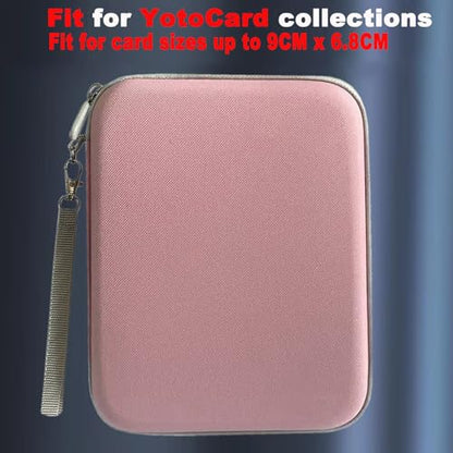 Card Case Compatible for Yoto Card Case Holder 80 Pockets Card Folder Card Binder with Zipper fit 2.3 * 3.4 inch Mini Audiobook Cards (Pink) - color: Pink