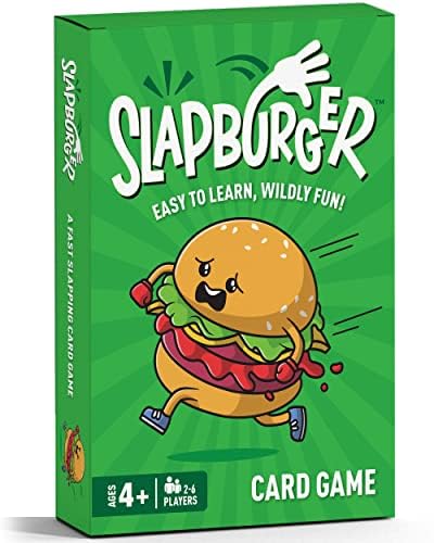 Slapburger Card Game - Fast-Paced Kids and Family Games for Ages 4 and Up - Fun Card Game for Birthdays, Classroom, Camping, Game Night & Friends - Easy to Play, 2 to 6 Players, 15 Minutes Playtime