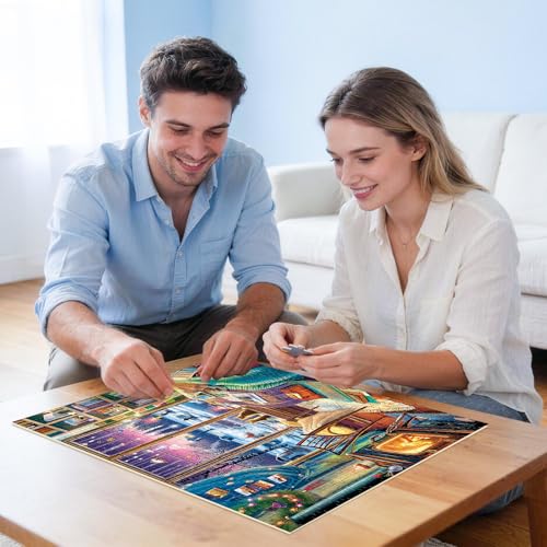 500 Pieces Puzzles for Adult,Snow Winter Cat Animal Jigsaw Puzzle 500 Piece | Warm Room Puzzle 500 Piece for Adults Teens Seniors,Funny Puzzle Games Family Activity Home Decor Wall Art 20.5x15IN - style: Snow Cat