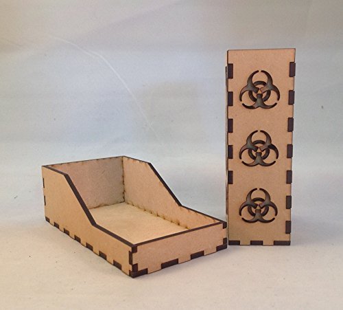 Zombie Mini Dice Tower v1 Amber Acrylic Window Laser Cut MDF Unique Fast Shipping
