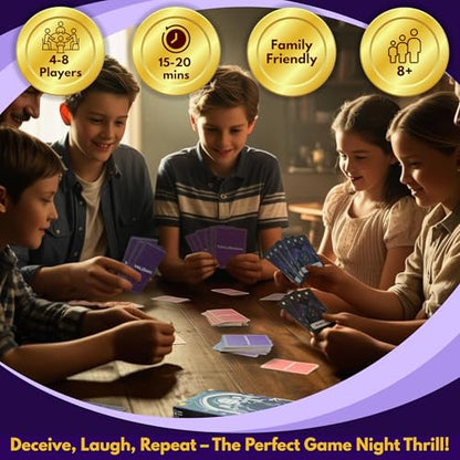 A Strategic Social Deduction Card Game | Hidden Roles, Deception & Bluffing | Kids and Adults Card Game | Exciting Party & Family Game for 4-8 Players, Ages 8+