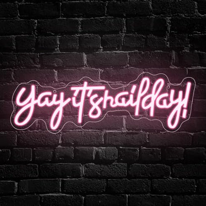 Yay It's Nail Day Neon Sign, LED Light Neon Sign for Business Nail Room Salon Decor Light Up Sign for Wall Beauty Room Nails Hair Bar Great Gifts for Nail Techs Girls, Christmas, Birthday(16.5"*5.5") - style: Nail Day