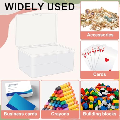 Uncle Yang 4PCS Plastic Game Card Storage Box Playing Card Case (NO Cards) | Card Game Storage High Capacity Playing Cards Case Compatible with Medium UNO Card Game