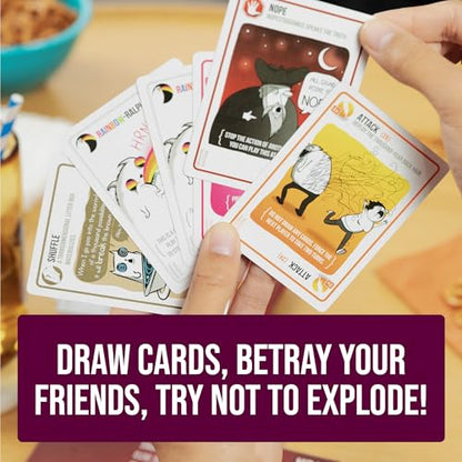 Exploding Kittens Party Pack, 2-10 Players, Ages 7+, Party Card Game | More players, more cards, more chaos! Quick-to-learn card game plays up to 10 and is great for parties or family game night - style: Larger Party Edition