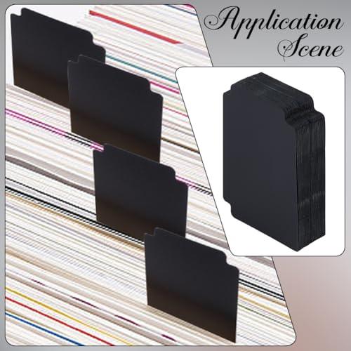 CRASPIRE 20Pcs Trading Card Divider Black Card Dividers 3.7" x 2.8" Frosted Plastic Sorting Paper Storage Boxes Standard Organizer Deck Tray Separator with Tab for Sports Baseball Playing - style: Black 20Pcs