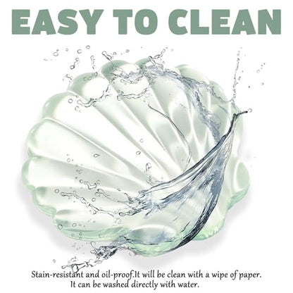 Gel Wrist Rest for Keyboard and Mouse Green Shell Keyboard Wrist Rest Set Ergonomic Cute Transparent Clear Cool Mouse Wrist Pad Silicone Non-Slip Support for Computer Gaming Home Office Ocean Beach - color: Seashell Green