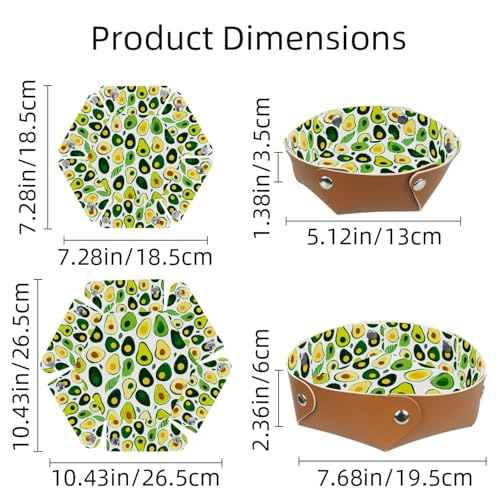 2Pcs PU Dice Holder Folding for RPG DND Table Games, Dice Trays Storage Box Portable Folding Rolling Dice Tray, Leaves and Avocado - color: Multi 2