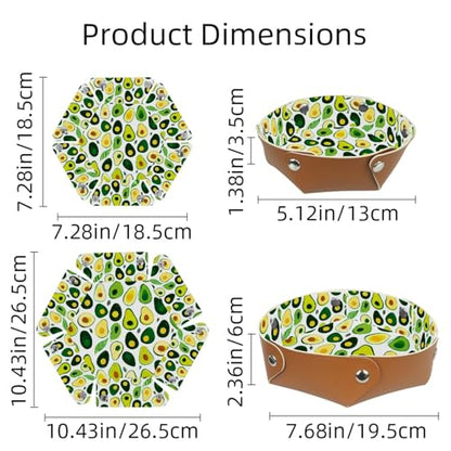 2Pcs PU Dice Holder Folding for RPG DND Table Games, Dice Trays Storage Box Portable Folding Rolling Dice Tray, Leaves and Avocado - color: Multi 2