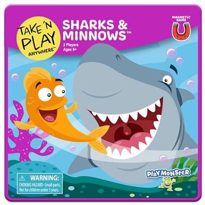 Take N Play, Anywhere Sharks & Minnows, Board Games for Kids- Board Games for Family Night, Family Games, Game Night, Family Board Games, Kids Toys, Travel Games, Preschool Toys, Ages 6+ - style: Sharks N Minnows
